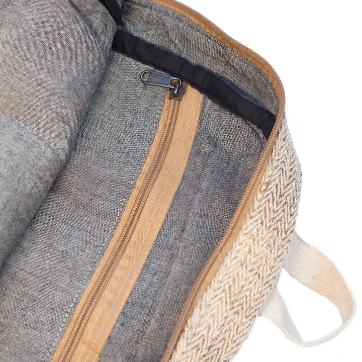 Square Hemp Backpack