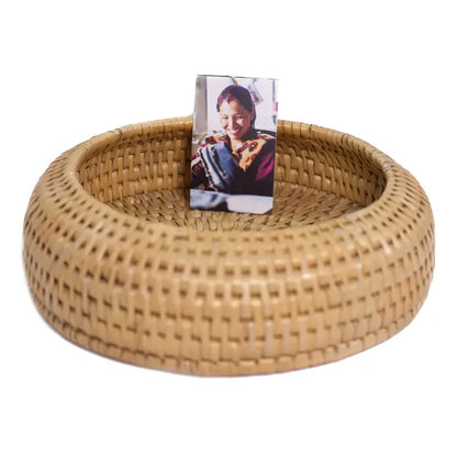 Handwoven Round Basket