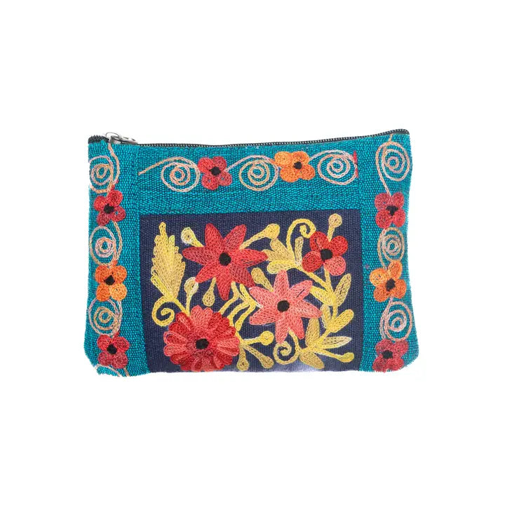 Embroidery Cotton Collage Purse