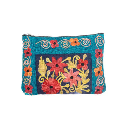 Embroidery Cotton Collage Purse