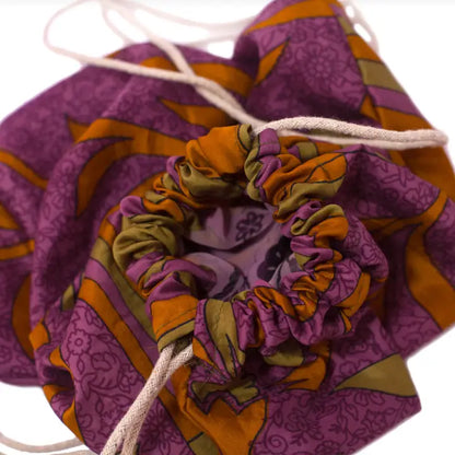 Upcycled Reusable Drawstring Bag