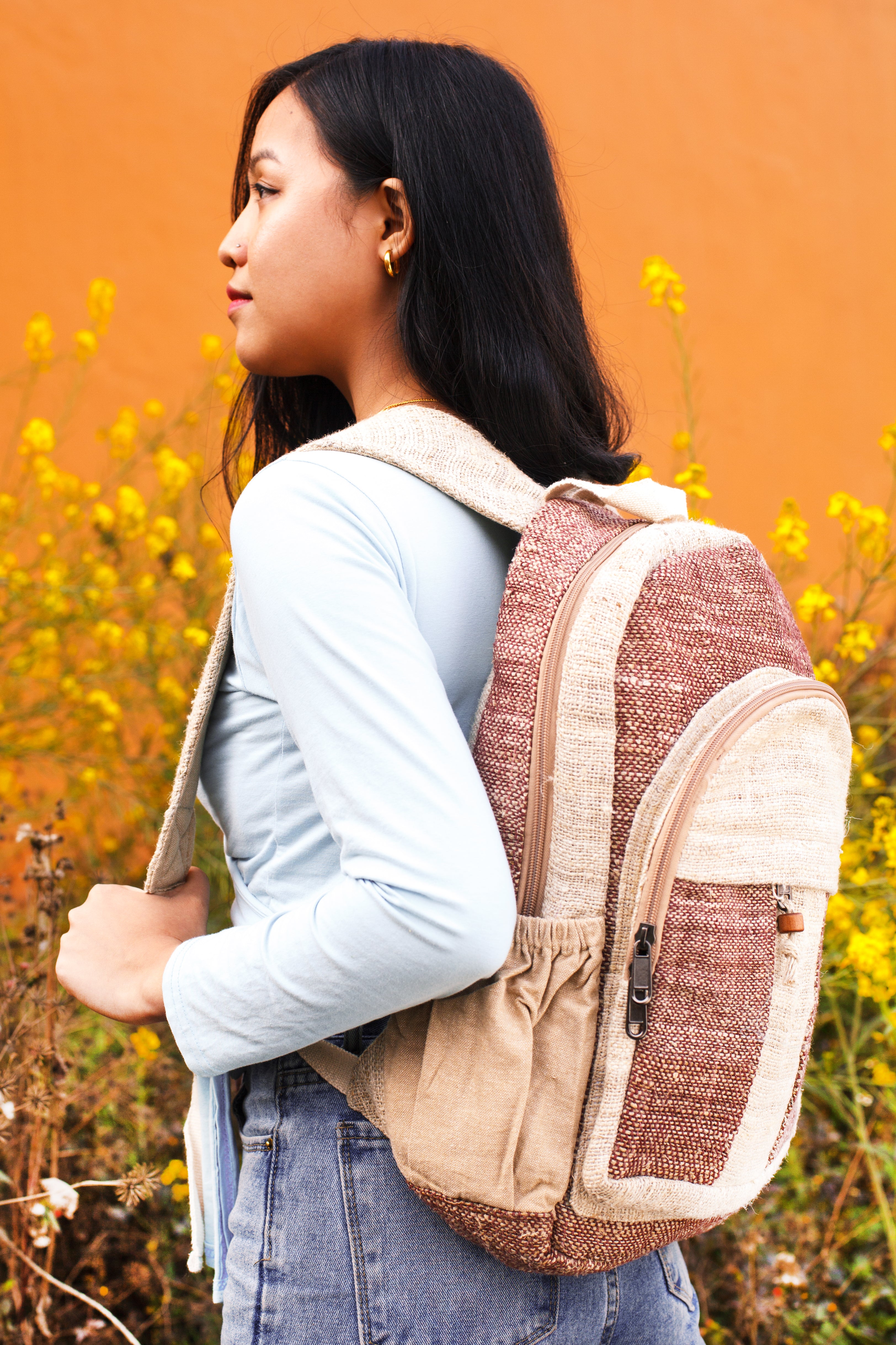 Hemp backpack discount