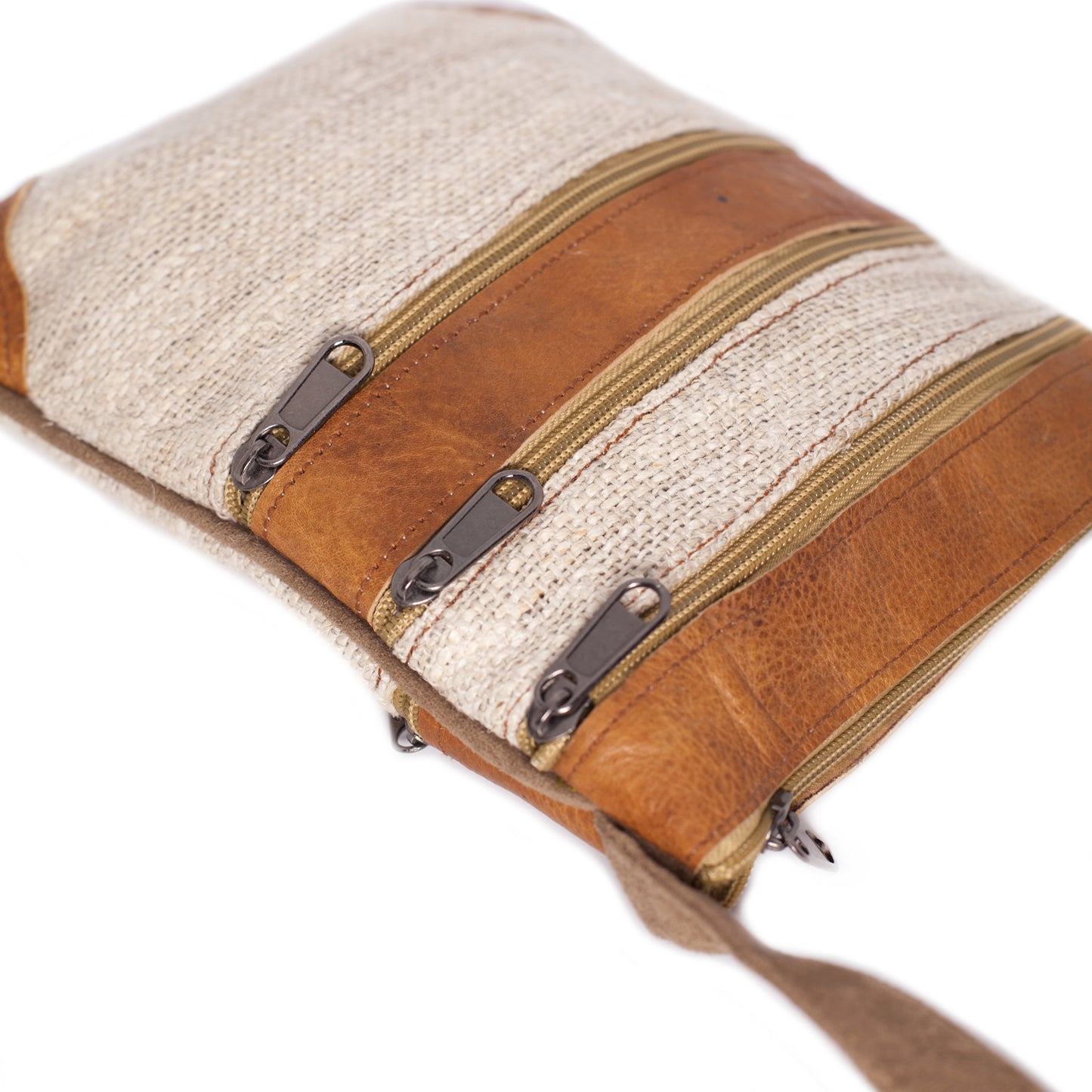 Hemp Leather Passport Bag