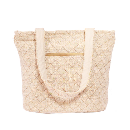 Spacious Hemp and Cotton Tote Bag