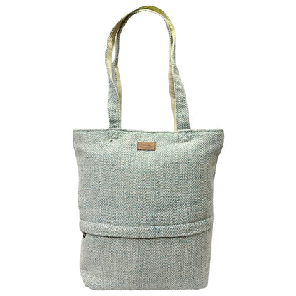 Handwoven Wool Cotton Tote Bag