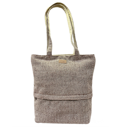 Handwoven Wool Cotton Tote Bag